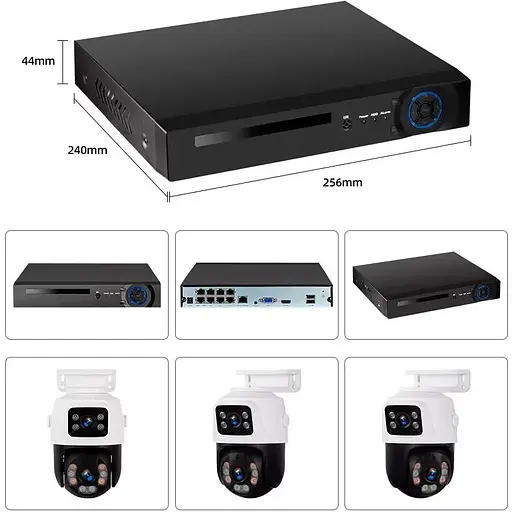 Комплект відеоспостереження Erston провідний з переглядом через 3G мережу DVR KIT 4ch метал HD набір на 4 камери з реєстратором - фото 2