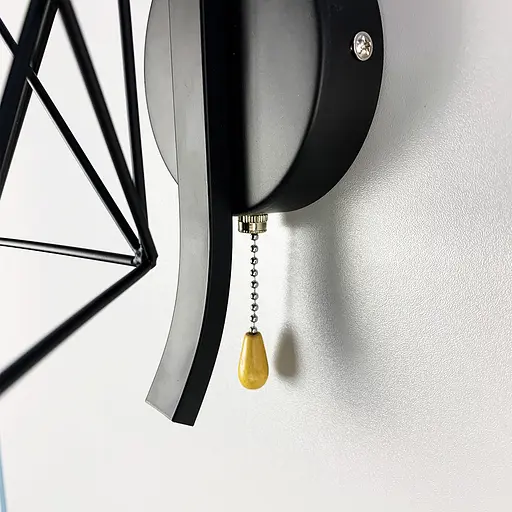 Металлическое бра в стиле Лофт в черном корпусе Арт. W 8180/1 Line F - фото 6