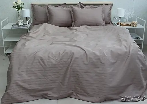 Комплект постільної білизни TAG Tekstil Євро 000267661 (Multistripe MST-13) - фото 2