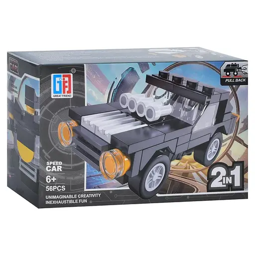 Конструктор 2в1 Транспорт-трансформер, 123-353/357, від 51 деталі, (В асортименті)