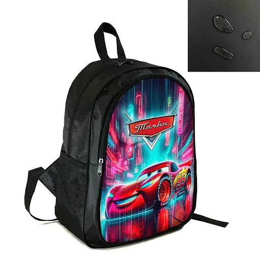 Рюкзак шкільний/міський 38×28см з принтом Тачки Блискавка МакКвін дитячий, підлітковий, спортивний (4264)