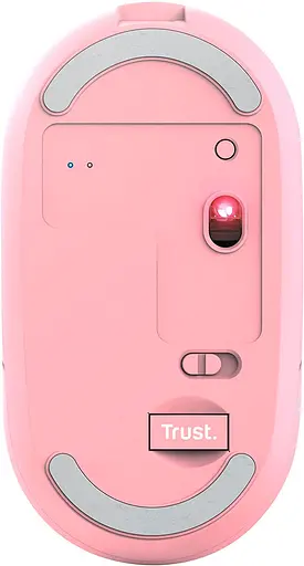 Trust Миша Puck Rechargeable Ultra-Thin BT WL Silent Pink - фото 4