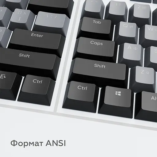 Набір кейкапів Dark Project PBT KS-46 ENG/UA/RU (DP-KS-0046) чорно-сірі - фото 3