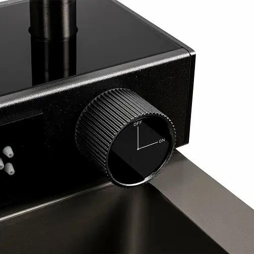 Кухонна мийка 75x46D PVD сіра Platinum Handmade Водоспад, Нержавіюча сталь - фото 6