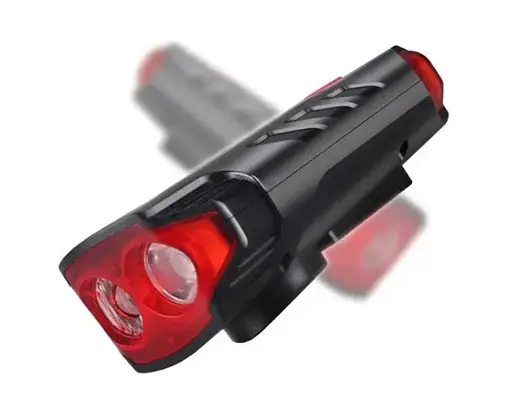 Велосипедный фонарь фара звонок FY-329Pro-2L2 (выносная кнопка, ЗУ micro USB, Waterproof, аккумулятор) - фото 2