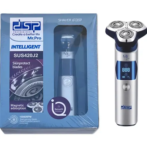 Професійна електробритва DSP Mr.Pro Shaver 60359 з технологією SenselQ та лезами SkinProtect - фото 6