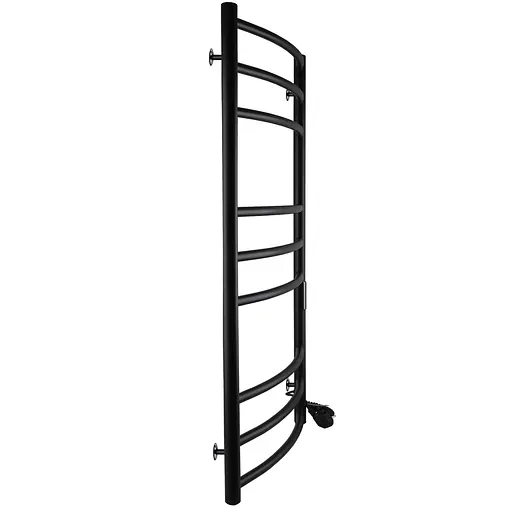 Електрична рушникосушка Unio LDE ЕU 1000-500-9 BLK Драбинка Дуга Еліт чорна, Чорний матовий, Праве, Електронний - фото 4