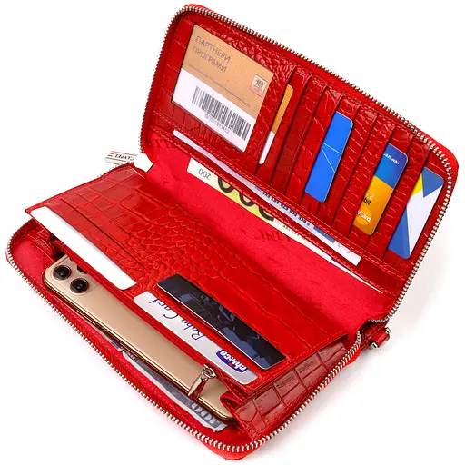 Кожаный женский кошелек Canpellini 21х12х2 см acs0025558 - фото 4