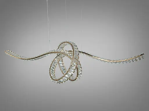 Підвісна люстра LED Diasha золото 85 Вт пульт 15м² - фото 4