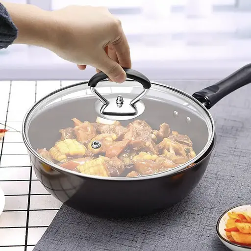 Универсальная ручка для крышки кастрюли сковородки из нержавеющей стали диаметр 64 мм черного цвета 1 шт - фото 3