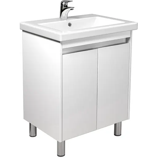 Тумба Мойдодир Сіті 60 з умивальником Como 60 Білий підлогова/підвісна Білий - фото 1