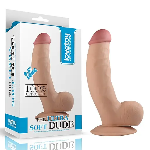 Фалоімітатор Lovetoy The Ultra Soft Dude 21 см тілесний - фото 10