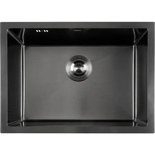 Мийка для кухні Nett NBS-5742U чорна під стільницю декорована з PVD покриттям