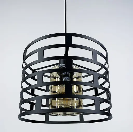 Підвісний світильник з металевим заокругленим каркасом Line.F 12716/1 - фото 4