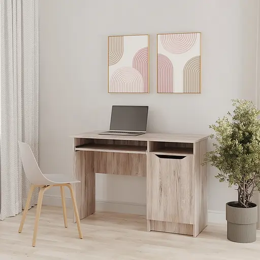 Письменный стол MebelStar Лилу 110x50x75 см Аляска серый (MBS-1369)