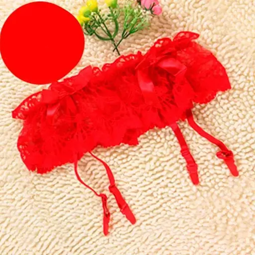 Стрінги з мереживом та поясом для панчох S/M K0740-2 - фото 3