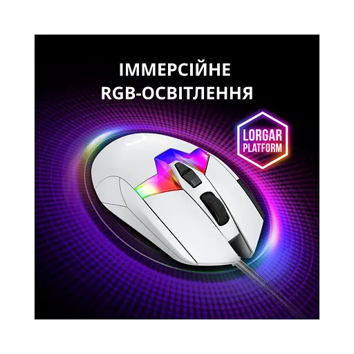 Мишка Lorgar MSP80 Pro USB White (LRG-MSP80-WH) - фото 11
