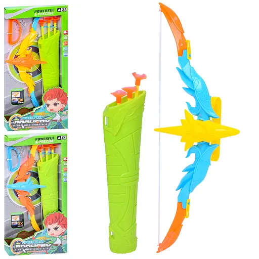 Лук, 35.5 см, 3 стрелы-присоски, колчан (в ассортименте) - фото 2