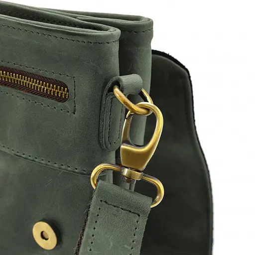 Кожаная мужская сумка через плечо TARWA 25х24х5 см sum0025357 - фото 9