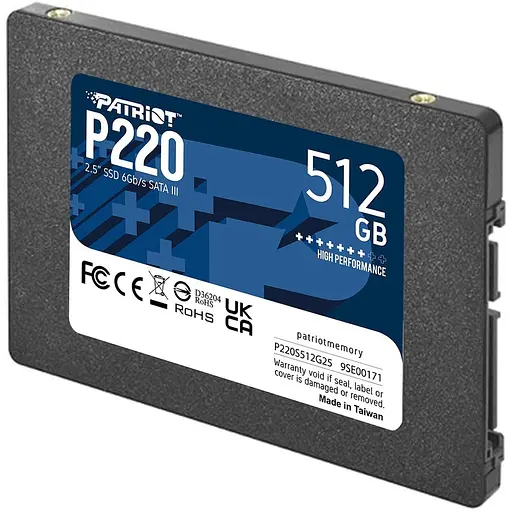 SSD диск 512GB Patriot P-220 SATAIII 2.5 TLC - фото 2