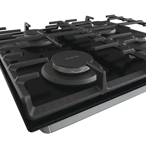 Варильна поверхня Gorenje газова на склі, 60см, чавун, чорний - фото 4