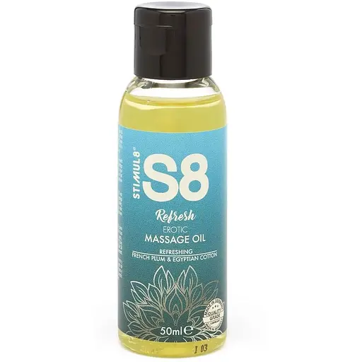 Масажне масло S8 Massage Oil French Plum Egyptian Cotton 50 мл