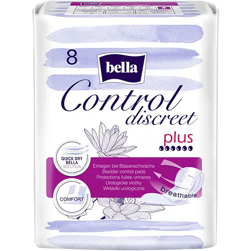 Прокладки урологические Bella Control Discreet Plus 1+1=3 24 шт. (3 уп. х 8 шт.) - фото 2