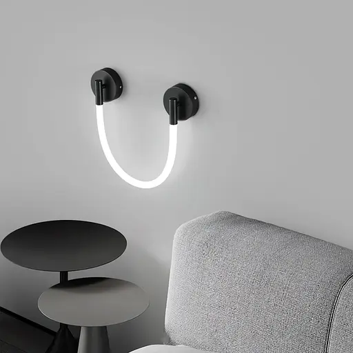 Сучасне бра із обплетеним неоном довжиною 75 см Арт. W 210/600 BK Line F - фото 1