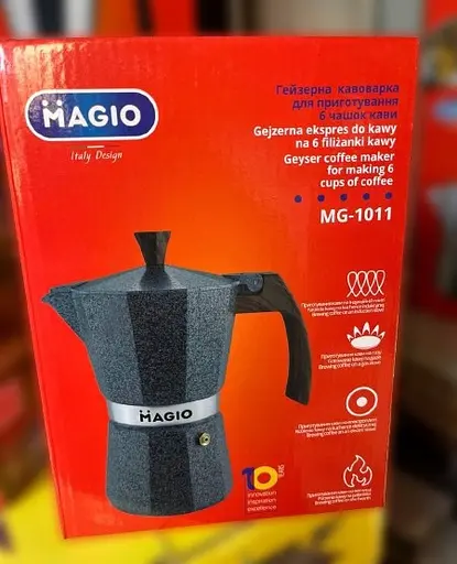 Гейзерна кофеварка MAGIO MG-1011 гейзерного типа на 6 порций еспресо 300 мл индукция - фото 4