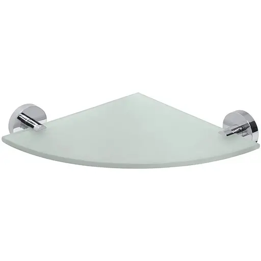 Полка стеклянная угловая Bemeta Omega 250x250 mm 104102012, Белый - фото 1