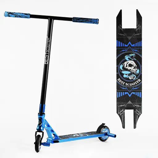 Самокат трюковий Best Scooter 60х85 см Блакитний 000231664 - фото 2