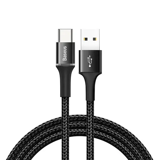 Кабель усиленный 2 метра Baseus USB - Type-C CATGH-C01, 2 м черный - фото 1