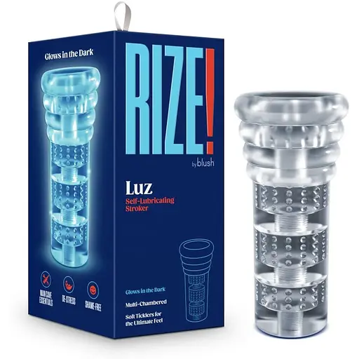Мастурбатор Blush Rize - Luz Glow in the Dark Masturbator - Clear