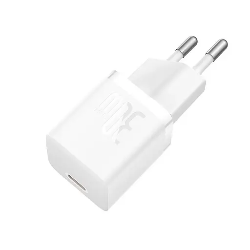 Мережевий зарядний пристрій Baseus GaN5 Fast Charger(mini) 1C 30W EU білий - фото 3
