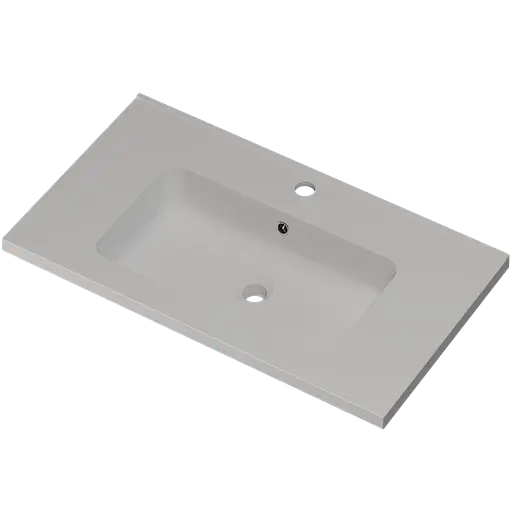 Раковина глянцева врізна Amidicon Rodeo 80 800x450 з литого каменю RODEO_80_HL, Білий - фото 2