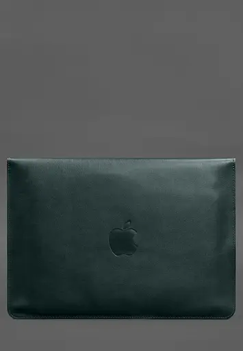 Кожаный чехол-конверт BlankNote на магнитах для MacBook Air 15 (2023) Зеленый - фото 3