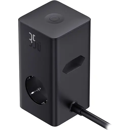 Сетевое зарядное устройство для Baseus GaN PowerCombo Tower Digital PowerStrip 35W Black E00023606113-00 (150724) - фото 5