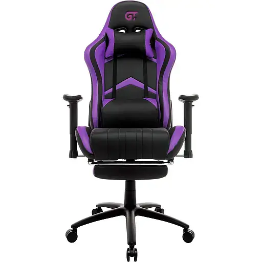 Геймерское кресло GT Racer черное с фиолетовым (X-2534-F Black/Violet) - фото 1