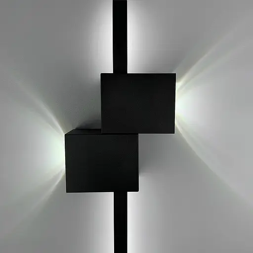 Настінний чорний світильник Сomfort у корпусі 100 см Line F Арт. WM23/1000 BK - фото 2