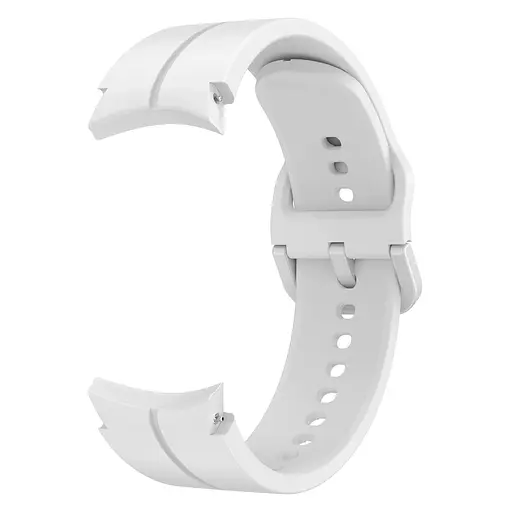Ремінець для Samsung Galaxy Watch 5 Pro 45mm - білий ширина кріплення 20мм силікон розмір L Watchbands Five Classic (W20-2WB62253061) - фото 3