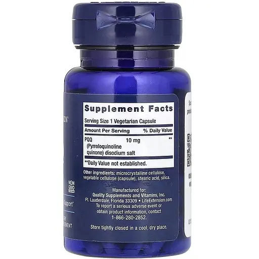 Пірролохінолінхінон Life Extension PQQ 10 мг 30 вегетаріанських капсул - фото 2