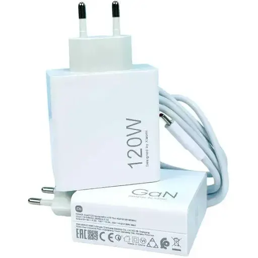 Зарядний пристрій Xiaomi GaN Power Adapter USB-C K70 Fast 120w Комплект із кабелем юсб - фото 1