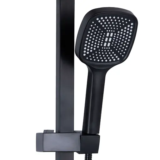 Душевая система универсальная Lidz Wawel 1030 на три потребителя (с изливом) (k35) LDWAW1030BLA45396 Black, Черный матовый - фото 4