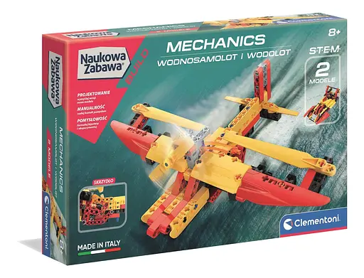 Інтерактивний конструктор 2 в 1 Лабораторія механіки Водний літак і Судно на підводних крилах- Clementoni 50060