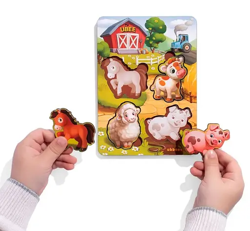 Вкладиші "Домашні тварини - 1" (фон із підказкою), 16*12*0,6см