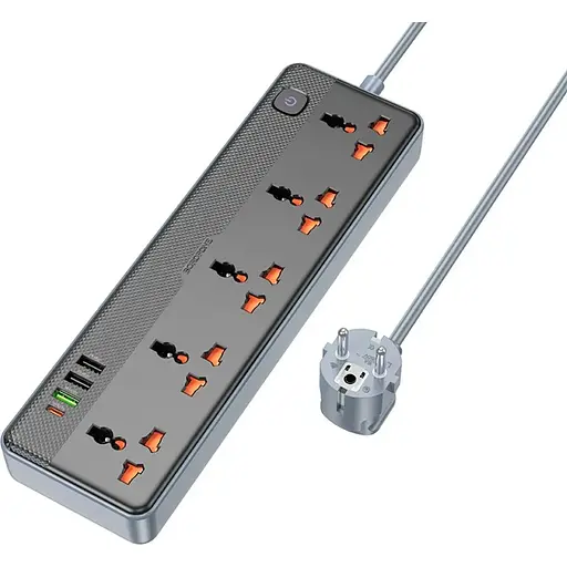 Сетевой фильтр Borofone BAC5A Lord Black (6941991111501) [133990]