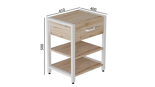 Тумба универсальная Вивьен 1/2 50x41x40 ДСП белый Дуб Сан-Марино 16мм FRD-104128 - фото 2