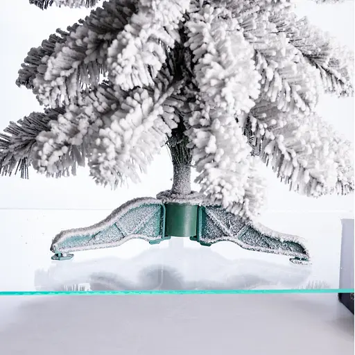 Штучна новорічна декоративна міні ялинка «Снігова королева» засніжена на підставці 40 см Lugi SOK-M-05-1 - фото 3