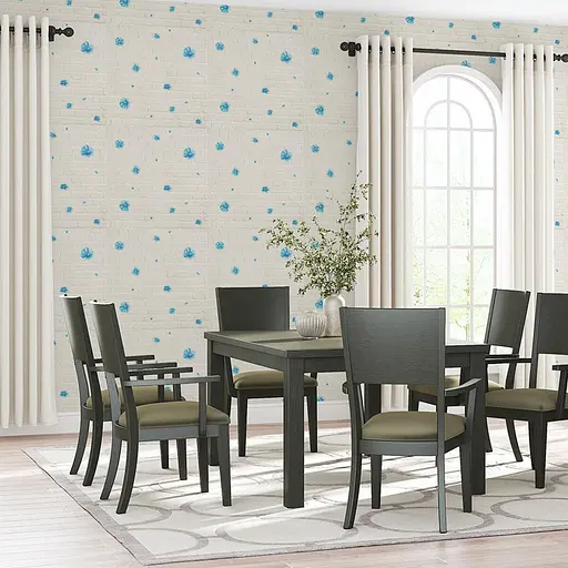 Панель стеновая 3D 700х700х4мм Голубые цветы SW-00001977 - фото 5