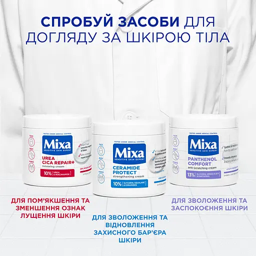 Крем для лица, тела и рук Mixa Panthenol Comfort для чувствительной кожи 400 мл - фото 8